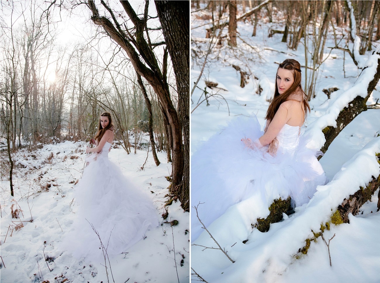 mariée dans la neige